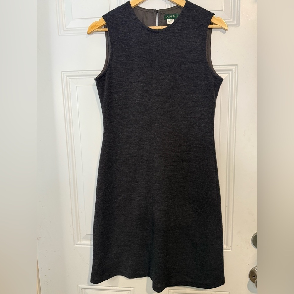 J. Crew Black Sleeveless Sheath Dress